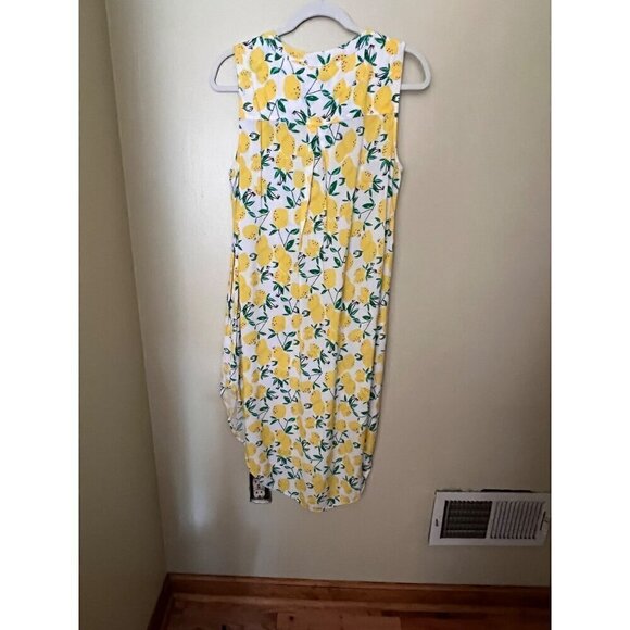 Cupio Sleeveless Lemon Print‎ Dress L/G Novelty Vaction Summer - Picture 2 of 11